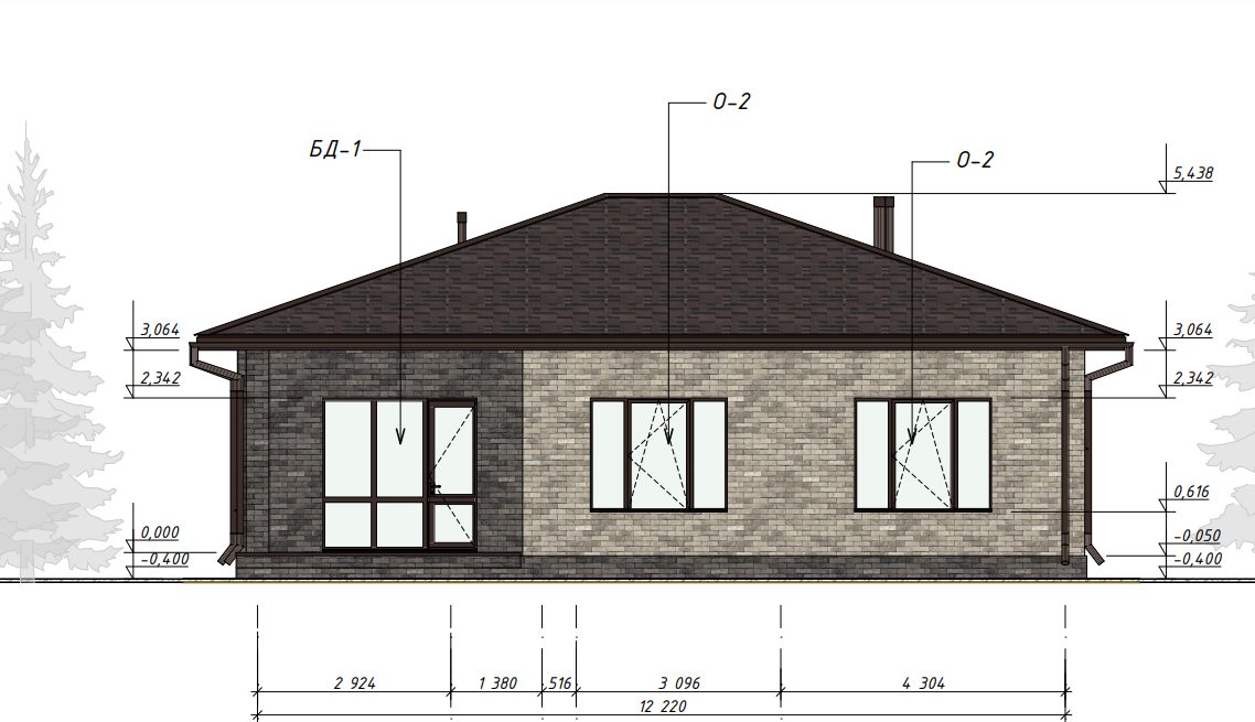 Проект современного дома 110.17 м.