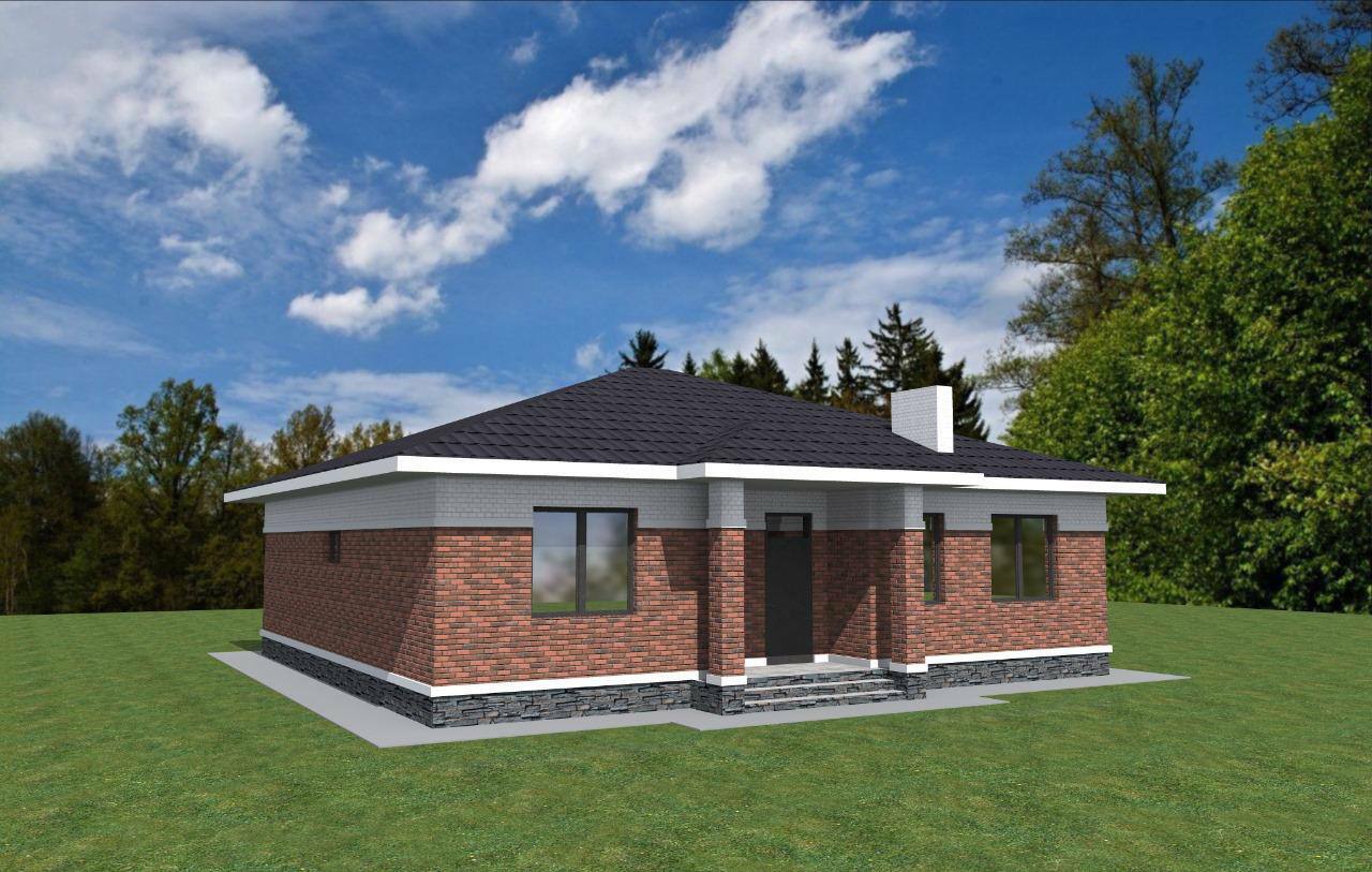 Проект одноэтажного дома 95 кв метров 