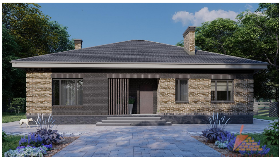 Проект дома с террасой 150 м2 